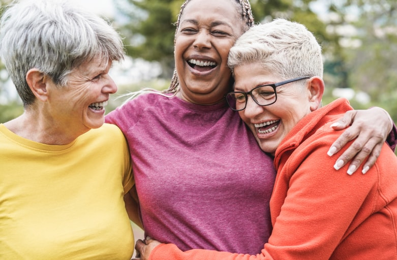 three women enjoying time together